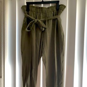 BCBG Olive green cotton pants